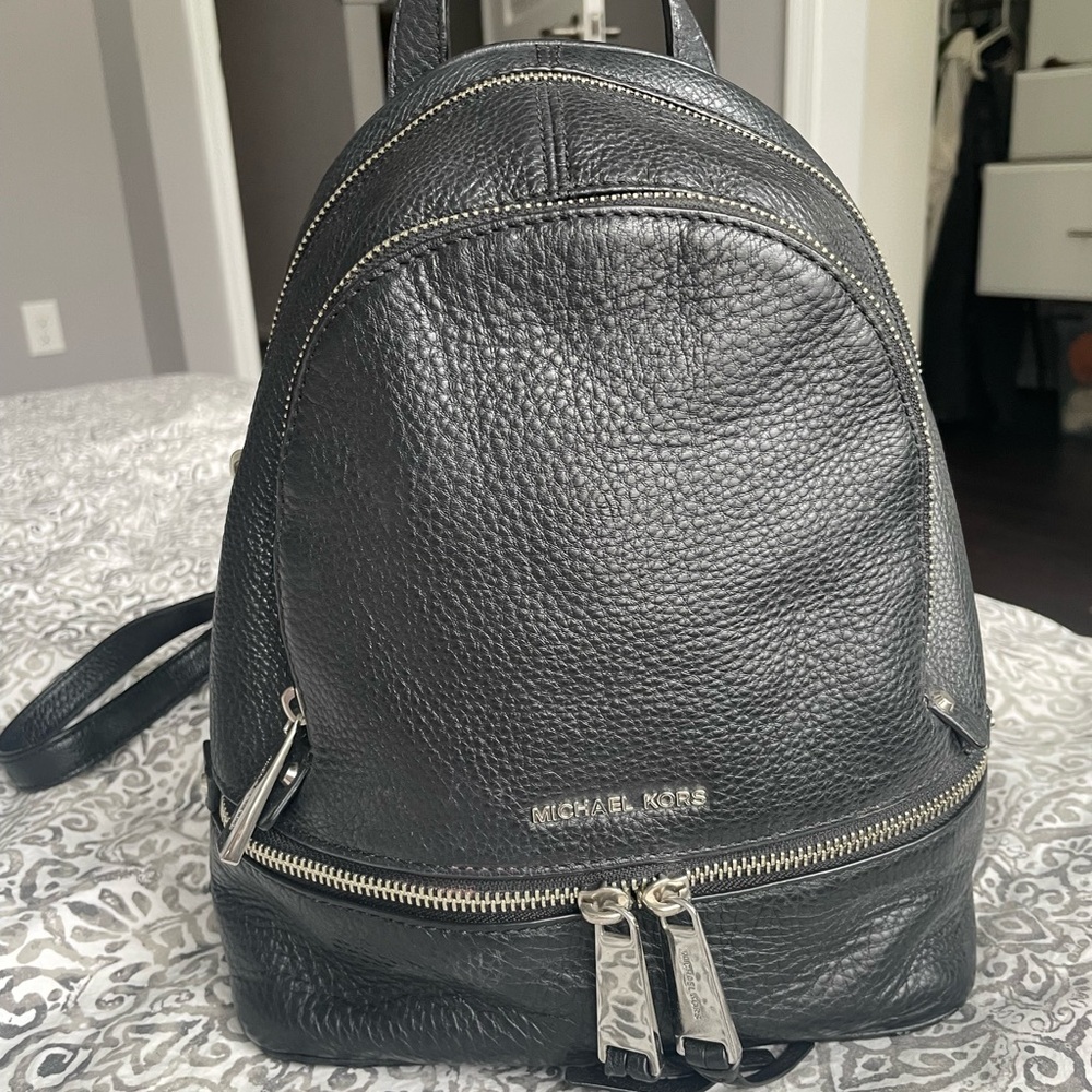 Michael Kors mini backpack black leather